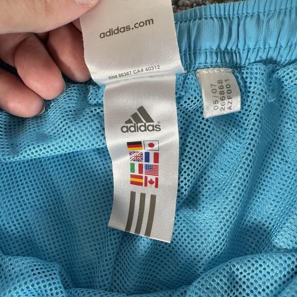 Y2K Adidas Track Pants XL Mesh Lined Drawstring Retro Sporty Spice Pop Princess - Picture 11 of 14